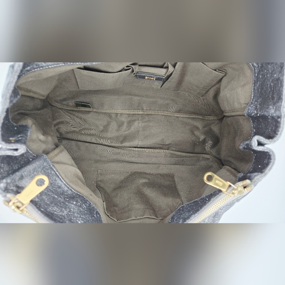 Chloe Eden Distressed Metallic Silver Calfskin Tote Bag - Picture 6 of 16